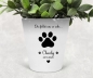 Preview: zauberhafter Blumentopf Pfote Trauer Hund Katze, Geschenk, Abschied, Urne Mitbringsel....von Lüttentüddel®